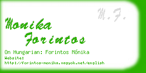 monika forintos business card