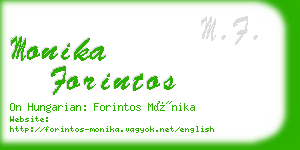 monika forintos business card